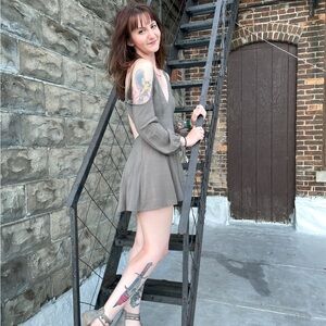 Tobi Olive Green Dress